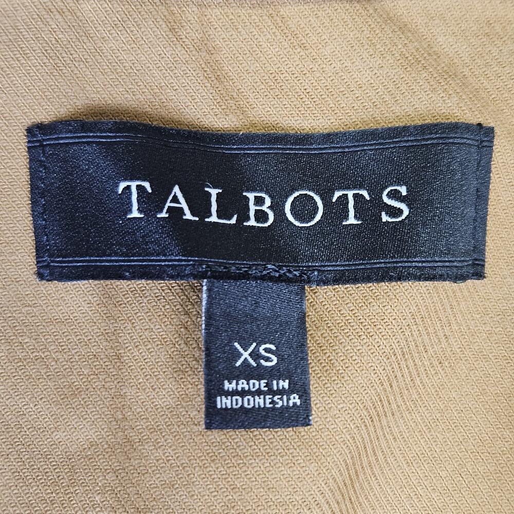 Talbots Safari Jacket Womans XS Camel Brown Twill Cotton Stretch Utility Outdoor - Picture 14 of 16